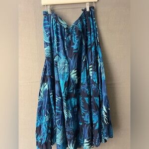 Ashley  Stewart Tropical Maxi Skirt 100% Cotton Sz 18/20